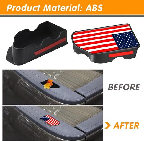 2 PCS Truck Bed Bed Care Pocket ، أغطية جيب American Flag Pattern ، إكسسوارات سرير الشاحنة متوافقة مع 2019-2024 Chevy Silverado/GMC Sierra 1500 2500HD 3500HD (بالأبيض والأسود) in Saudi Arabia