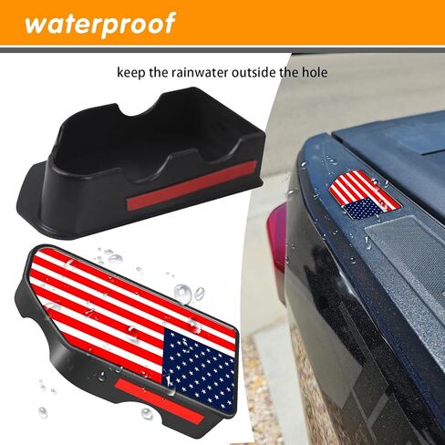 2 PCS Truck Bed Bed Care Pocket ، أغطية جيب American Flag Pattern ، إكسسوارات سرير الشاحنة متوافقة مع 2019-2024 Chevy Silverado/GMC Sierra 1500 2500HD 3500HD (بالأبيض والأسود) in Saudi Arabia