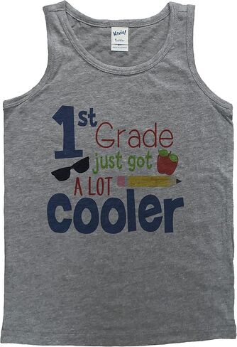 7 ate 9 Apparel Boy's School 1st Grade Cooler Grey Tank Top in Saudi Arabia