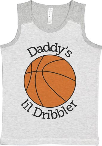 7 أكلت 9 ملابس أطفال Daddy's Lil Dribbler Basketball Flugh Ray Tank Top in Saudi Arabia