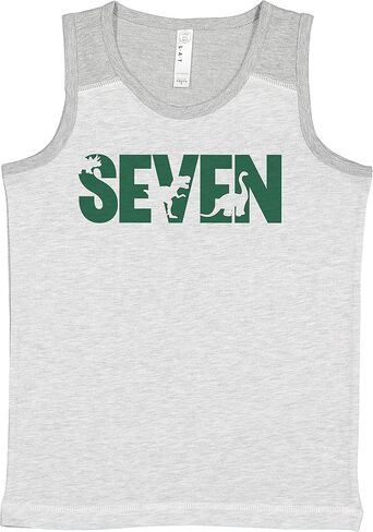7 ate 9 Apparel Kids 7th Dino Dinosaur Birthday 7 Boy 7th Seven Seven Ray Tank in Saudi Arabia