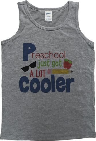 7 أكلت 9 Apparel Boy's School Preschool Cooler Top Gray Tank Top in Saudi Arabia