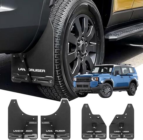4pc حراس الطين الشاقة مع شعار ، متوافق مع 2024-2025 T-O-Yota Land Cruiser 250/LC250/PRAD in Kuwait
