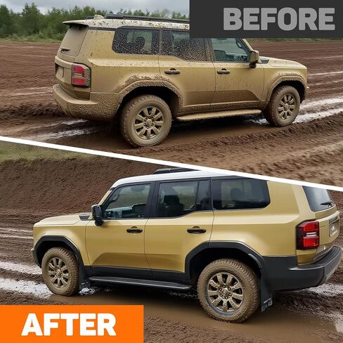 4pc حراس الطين الشاقة مع شعار ، متوافق مع 2024-2025 T-O-Yota Land Cruiser 250/LC250/PRAD in Kuwait