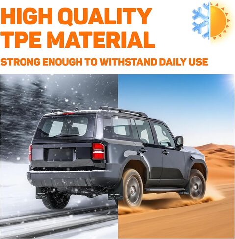 4pc حراس الطين الشاقة مع شعار ، متوافق مع 2024-2025 T-O-Yota Land Cruiser 250/LC250/PRAD in Kuwait