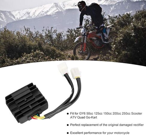 Voltage Regulator Rectifier,DC12V 6 Wire Motorcycle Voltage Rectifier Regulator Fit for GY6 50 125 150 200 250 Scooter in Saudi Arabia