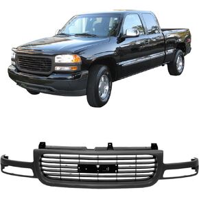 Perfit Liner Front Grille Grill Dark Gray Frame with Black Insert Compatible with 1999-2002 GMC Sierra 1500 2500, 2001-2002 Sierra 1500HD 2500HD 3500, 2000-2006 GMC Yukon Fits GM1200429 19130786 in Saudi Arabia