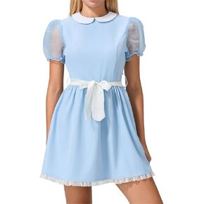 Alyweatry Halloween Creepy Grady Twins Costume for Women Blue Babydoll Dress the Shining Twins Assume Halloween in Kuwait