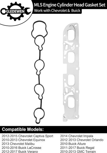 IV323 EV314 2.4L مجموعة حشية رأس المحرك ، 2.4 REBUILD HEADGASKET KIT متوافقة مع 2010-2013 شيفروليه الاعتدال Captiva Sport Buick Lacrosse Verano GMC Terrain ، استبدل# HS26466PT S72196 in Saudi Arabia