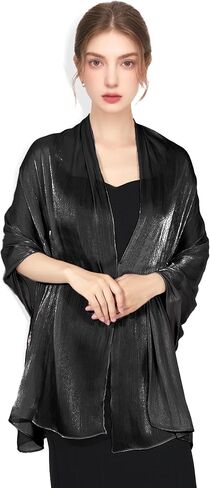 Shawl Wraps for Women - Shimmering Chiffon Scarves, Versatile Hijab Headscarf, Neck Scarf, Shawl for Evening Dresses in Kuwait