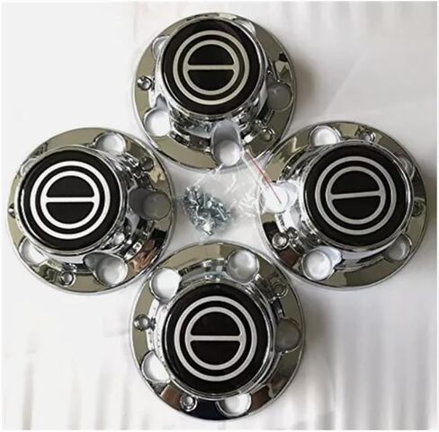 4pcs Fit 1980-1996 F150 Bronco Van Chrome Hub Hub Center Center Center Black Center (Black) in Kuwait