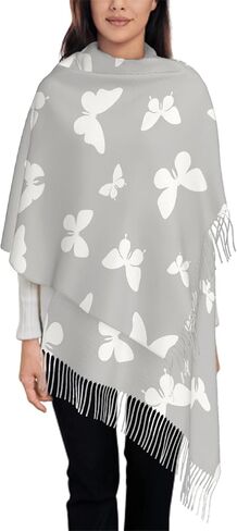 IBILIU Oversize Scarf for Women Flying Storks Wild Birds Cranes Scarf Tassel Scarves Fall Winter Shawl Wraps in Kuwait