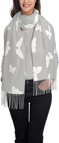 IBILIU Oversize Scarf for Women Flying Storks Wild Birds Cranes Scarf Tassel Scarves Fall Winter Shawl Wraps in Kuwait