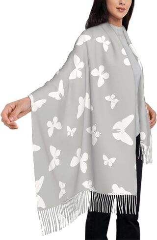 IBILIU Oversize Scarf for Women Flying Storks Wild Birds Cranes Scarf Tassel Scarves Fall Winter Shawl Wraps in Kuwait