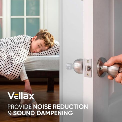 واقي حائط لمقبض الباب - 4 قطع (1.97 بوصة × 0.44 بوصة) - سهل التركيب، واقيات حائط من السيليكون من مقابض الأبواب لتقليل الضوضاء وحماية السطح، ذاتية اللصق in Kuwait