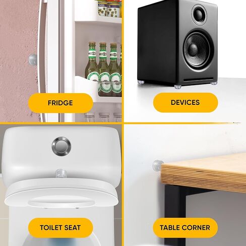 واقي حائط لمقبض الباب - 4 قطع (1.97 بوصة × 0.44 بوصة) - سهل التركيب، واقيات حائط من السيليكون من مقابض الأبواب لتقليل الضوضاء وحماية السطح، ذاتية اللصق in Kuwait