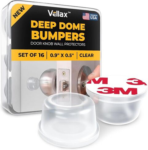 واقي حائط لمقبض الباب - 4 قطع (1.97 بوصة × 0.44 بوصة) - سهل التركيب، واقيات حائط من السيليكون من مقابض الأبواب لتقليل الضوضاء وحماية السطح، ذاتية اللصق in Kuwait