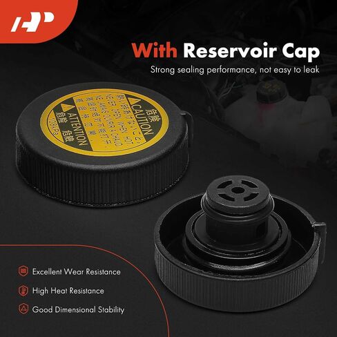A-Premium Engine Coolant Overflow Recovery Reservoir Tank [with Cap] Compatible with Toyota RAV4 2006-2011, RAV4 2012 3.5L, RAV4 2012-2018 2.5L - Front Side in Saudi Arabia