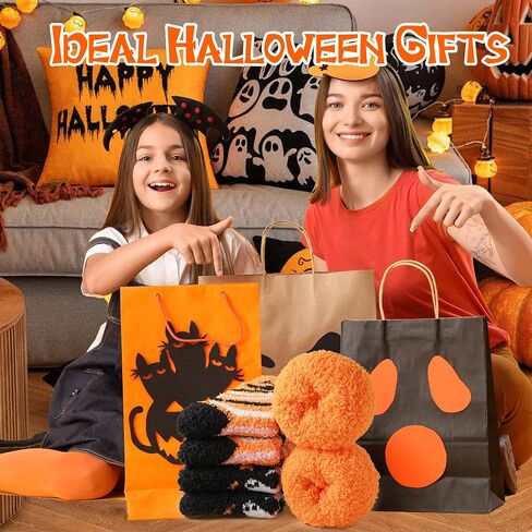 TEHOOK 4 Times Thicker Fuzzy Socks, Fall Autumn Halloween Thanksgiving Socks, Stocking Stuffers Christmas Gifts for Women, Cozy Fluffy Soft Warm Winter Socks in Saudi Arabia