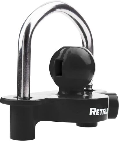 RETRUE Universal Coupler Lock Trailer Locks Ball Hitch Trailer Hitch Lock Adjustable Security Heavy-Duty Steel Fits 1-7/8 Inch, 2 Inch, 2-5/16 Inch Couplers Black in Kuwait