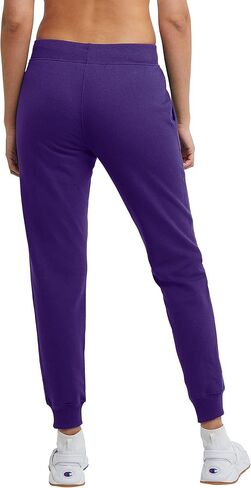 Champion Women's Powerblend Fleece Joggers with Foil Script Logo, Black-586P9A, X-Large in Saudi Arabia