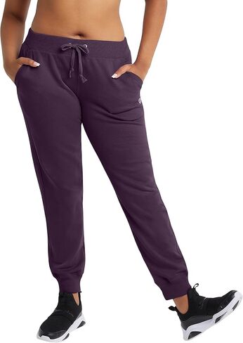 Champion Women's Powerblend Fleece Joggers with Foil Script Logo, Black-586P9A, X-Large in Saudi Arabia