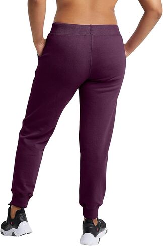 Champion Women's Powerblend Fleece Joggers with Foil Script Logo, Black-586P9A, X-Large in Saudi Arabia