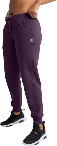 Champion Women's Powerblend Fleece Joggers with Foil Script Logo, Black-586P9A, X-Large in Saudi Arabia