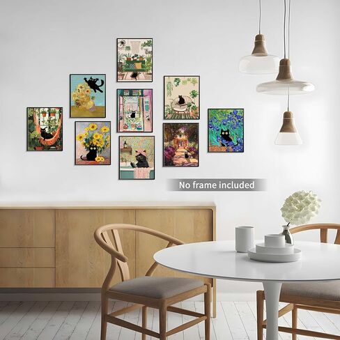 SEHSUVC الحمام البقرة الملصقات جدار الفن مجموعة من 9، المرتفعات البقرة قماش يطبع الصور، خمر مضحك الفن الحيوان مرحاض جدار ديكور للحمام مزرعة الأطفال الحمام الديكور 8x10In غير المؤطرة in Kuwait