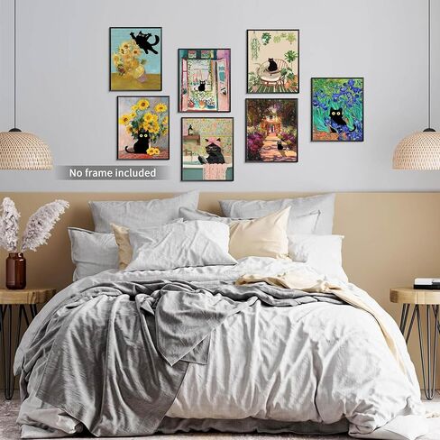 SEHSUVC الحمام البقرة الملصقات جدار الفن مجموعة من 9، المرتفعات البقرة قماش يطبع الصور، خمر مضحك الفن الحيوان مرحاض جدار ديكور للحمام مزرعة الأطفال الحمام الديكور 8x10In غير المؤطرة in Kuwait