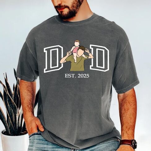 GODMERCH Personalized Dad Sweatshirt Custom Fathers Day Photo Sweatshirt Gifts For Dad Daddy Fathers Day New Dad Gifts in Kuwait