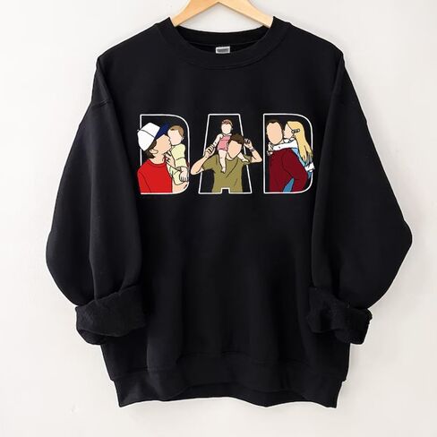 GODMERCH Personalized Dad Sweatshirt Custom Fathers Day Photo Sweatshirt Gifts For Dad Daddy Fathers Day New Dad Gifts in Kuwait