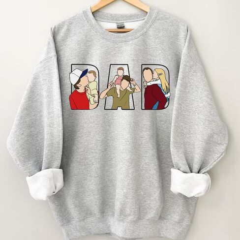 GODMERCH Personalized Dad Sweatshirt Custom Fathers Day Photo Sweatshirt Gifts For Dad Daddy Fathers Day New Dad Gifts in Kuwait