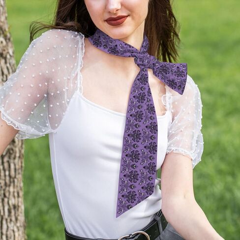 Mushrooms Skulls Neck Scarf for Womens Silky Head Scarves Hair Bandanas Scarf Fashion Accessories in Saudi Arabia
