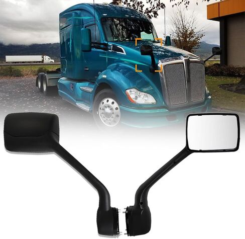 مرآة غطاء المحرك الأسود لـ Kenworth T680 2013-2020 استبدال مرآة Kenworth T680 مرآة جانب الركاب الأيمن RHD Kenworth T680 ملحقات المرآة in Kuwait