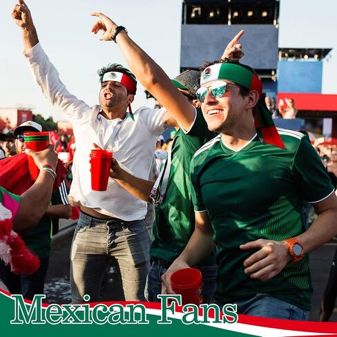 meekoo 12 Pcs Mexico Country Flag Headbands Mexican Bandana with National Flag Headband Sweatbands for National Sports Events Mexico Headband for Men Women Soccer, Tennis, Workout, Costume in Saudi Arabia