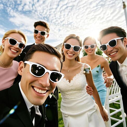 Pibupibu 80 Pack Wholesale White Black Sunglasses Bulk Comple للجنسين الحزب تفضلات الرجعية الثمانينات 90s النظارات للنساء الرجال in Kuwait