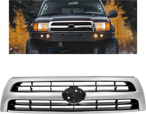KUAFU Front Grill Compatible with 1999-2000 Toyota 4Runner 5311135460 5311135450C0 TO1200227 Upper Bumper Grille Painted Black in Saudi Arabia