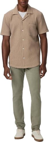 PAIGE Men's Agoura Short Sleeve Waffle Button Up Shirt in Saudi Arabia