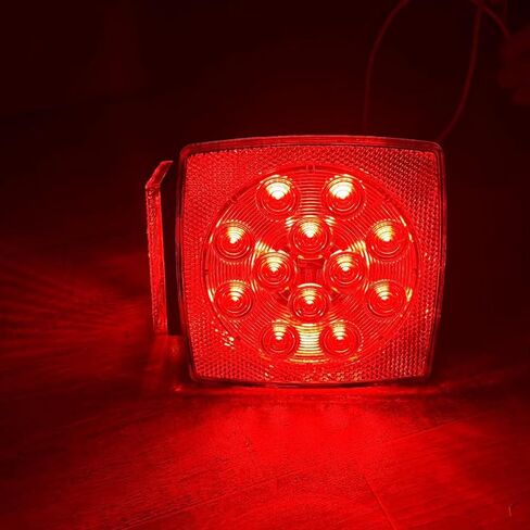 12V LED LED Submersible Trailer Lights - مجموعة متوافقة مع DOT لأقل من 80 بوصة مقطورة فائدة القوارب ، RV ، الثلج ، تشمل أضواء لوحة الذيل وترخيص ... (مجموعة الضوء) in Kuwait