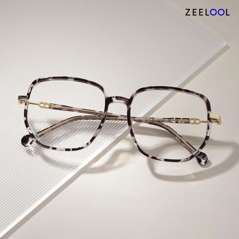 نظارات Zeelool الأنيقة المتضخمة للنساء النظارات الهندسية الأنيقة مع عدسة واضحة غير موصوفة Joana in Kuwait