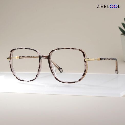 نظارات Zeelool الأنيقة المتضخمة للنساء النظارات الهندسية الأنيقة مع عدسة واضحة غير موصوفة Joana in Kuwait