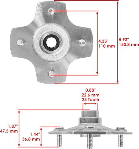 Caltric Rear Left and Right Wheel Hub Compatible with Honda TRX500FPA Foreman Rubicon 500 4x4 2012 2013 2014 42610-HR0-F00 in Saudi Arabia