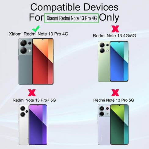 واقي شاشة Ibywind مكون من قطعتين لهاتف Xiaomi Redmi Note 13 Pro 5G/Poco X6 5G 6.67 بوصة، زجاج مقسى بصلابة 9H، مع قطعة واحدة من واقي عدسة الكاميرا، قطعة واحدة من طبقة ألياف الكربون الخلفية in Saudi Arabia