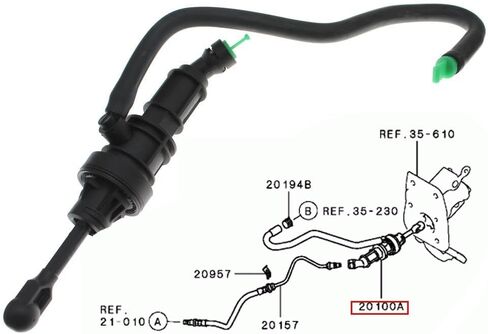 2345A025 CLUCT Master Cylinder for Mitsubishi Lancer ASX Outlander Sport 2.0L ل Citroen for Peugeot 4007 C-Crosser 2345A041 2345A044 in Saudi Arabia