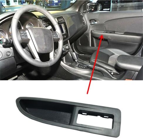 Front Right Left Window Lift Switch Bezel Frame 68223848AA 68223849AA for Chrysler 200/For Dodge Avenger 2011 2012 2013 2014 LHD(Black-Right) in Saudi Arabia