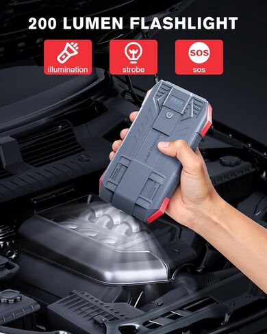 بطارية بطارية السيارة بداية ، 4000A Peak Jump Starter Battery Pack لما يصل إلى 10 لتر غاز ومحركات ديزل 8L ، ومربع قفزة محمولة 12V مع بنك USB/Power/Dual Output/LED in Saudi Arabia