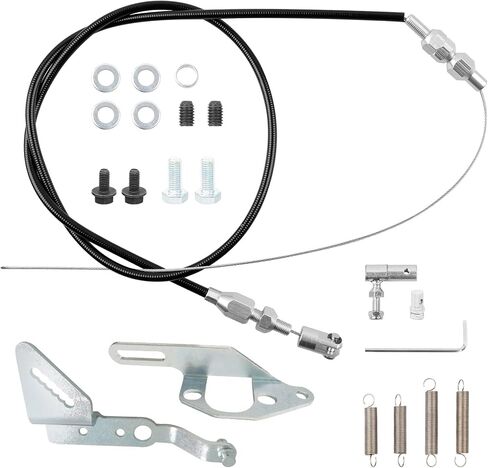Universal P7100 Throttle Swap Kit مع 60 بوصة قابلة للتعديل كابل وتصاعد نوابض الإرجاع ، متوافقة مع دودج كامينز 5.9L محرك الديزل 12V 6BT in Saudi Arabia