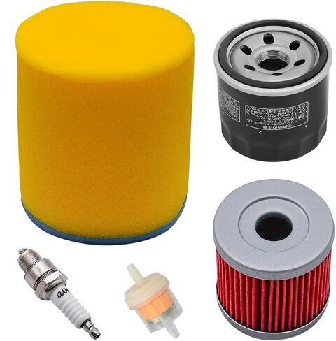 Air Oil Filter Kit Fit for Suzuki Eiger 400 LT-A400 LT-F400 King Quad 400 LTA400 LTA400F 13780-03G00 16510-03G00 With Spark Plug in Kuwait