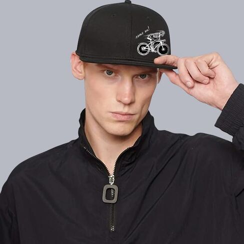 Flat Bill Hats for Men Snapback Snap Backpack Hat for Boy Wide Brim Pitbull lids Black Trucker Dad Baseball Cap Rock Roll in Saudi Arabia